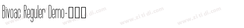 Bivoac Reguler Demo字体转换